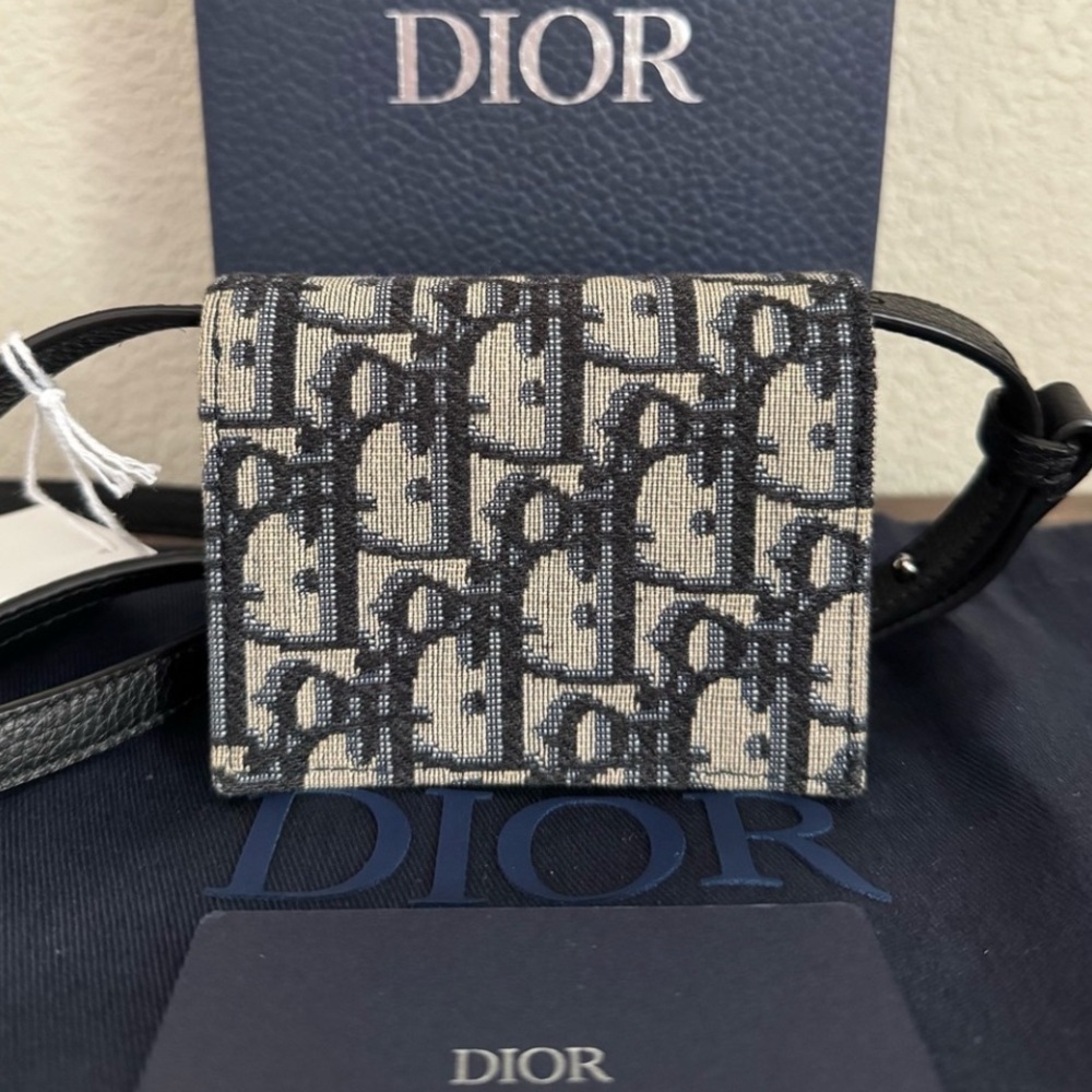 Dior Navy Oblique Nano bag NWT full set - Picture 5 of 8